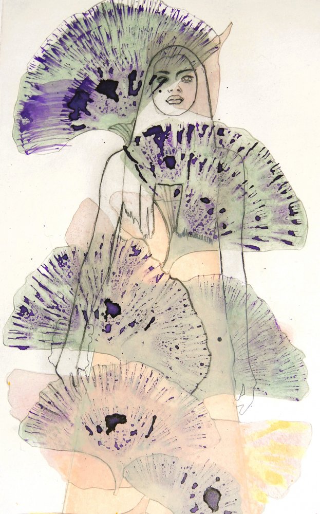 La femme au ginkgo violet - Doris Schmitz