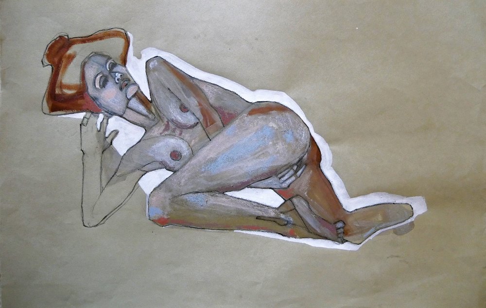 Femme allongée - Doris Schmitz