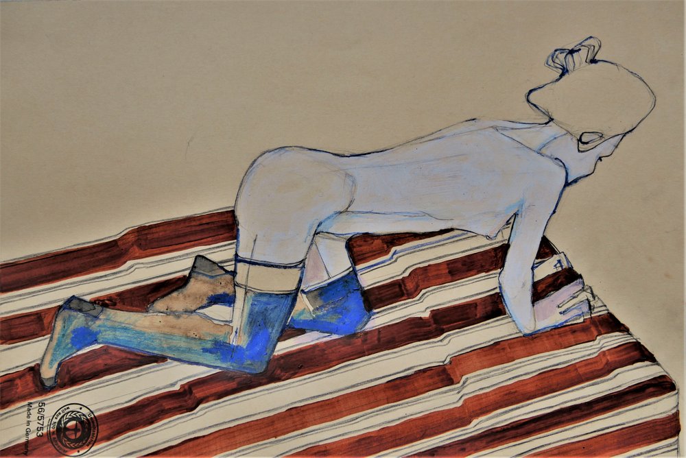 Femme sensuelle à genoux - Doris Schmitz