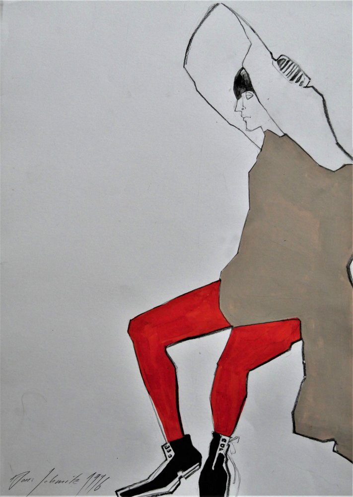 Collants rouges élégants pour femme - Doris Schmitz