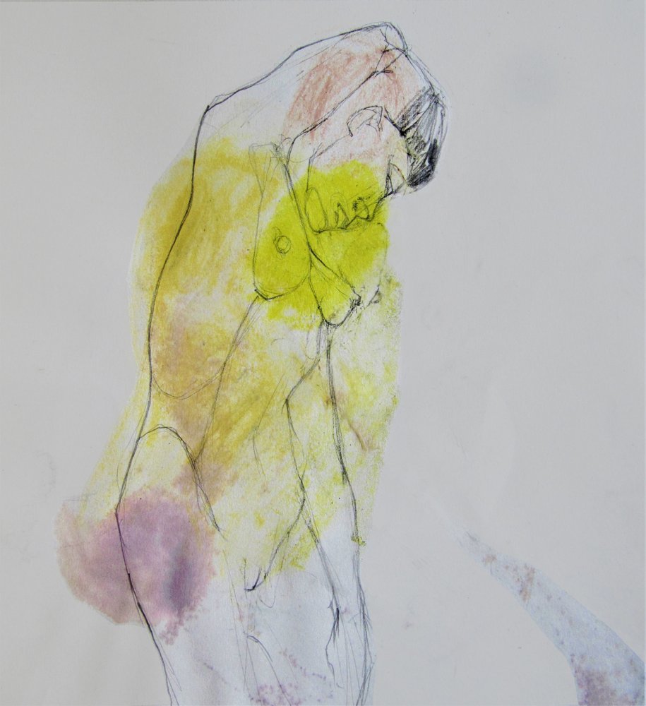Figurine nue jaune - Doris Schmitz