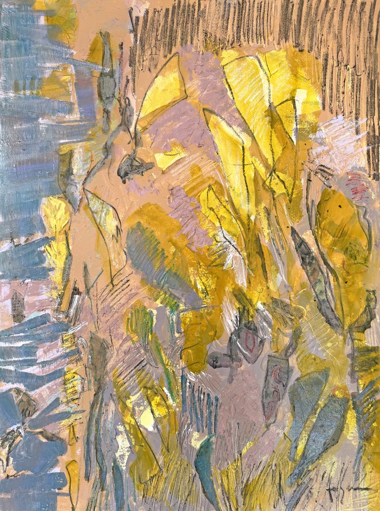 Paysage abstrait doré - Dorothy Fagan