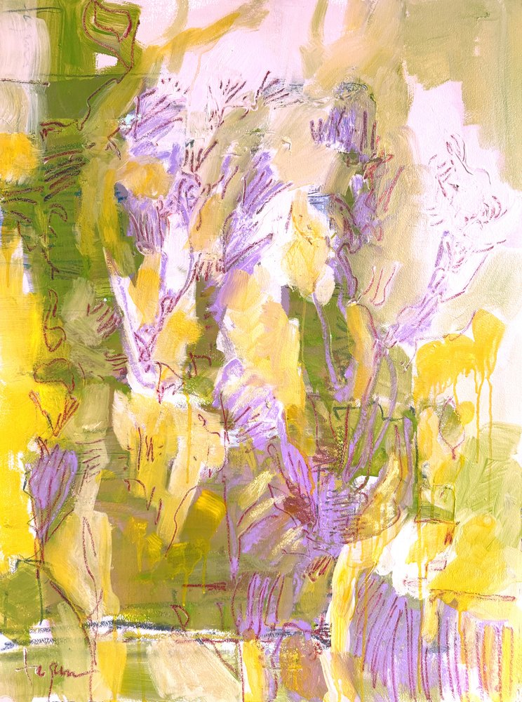 Jardin abstrait aux couleurs vives - Dorothy Fagan