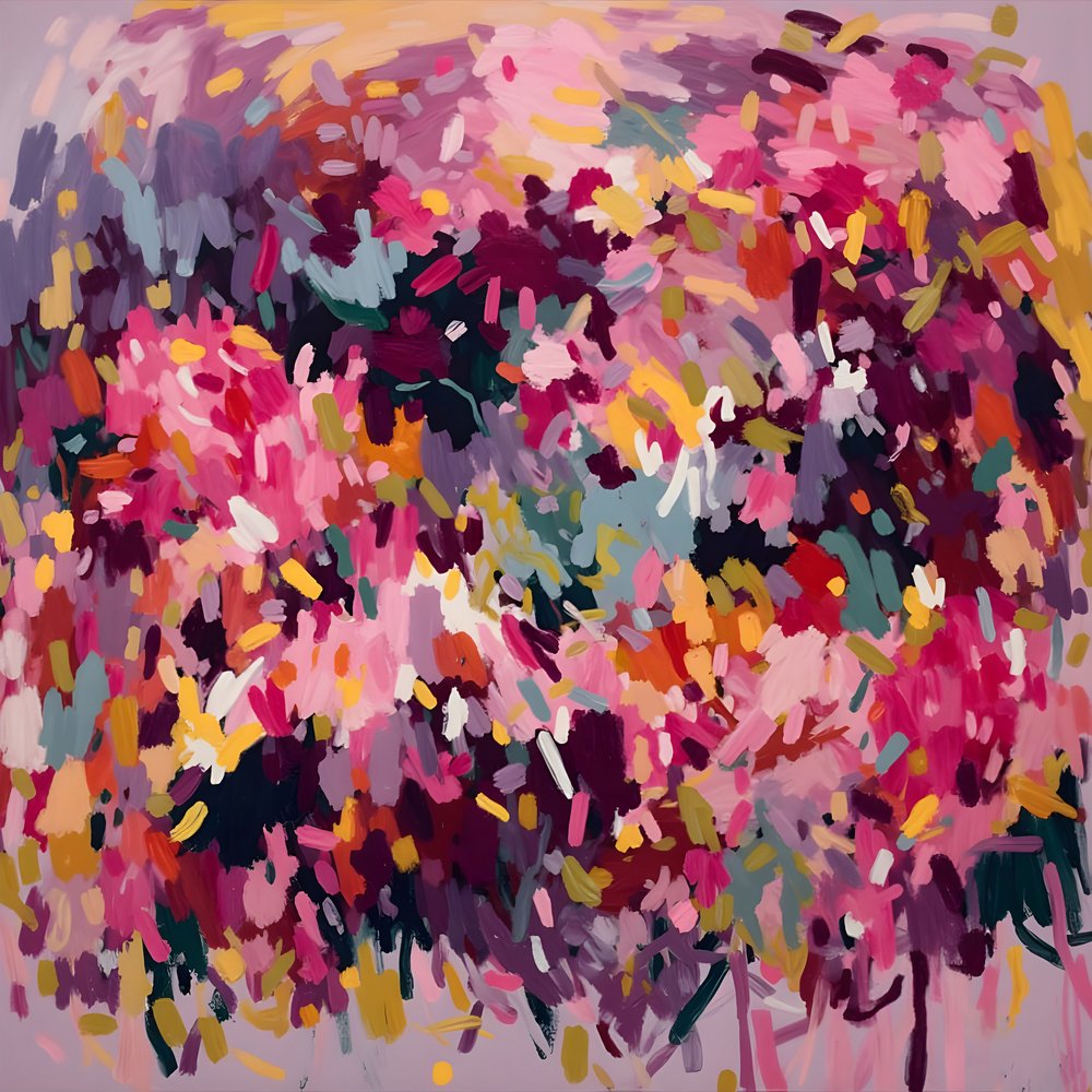 Abstrait floral éclatant - Edie
