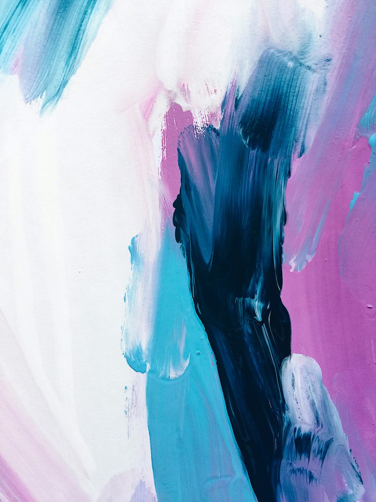 Flux abstrait bleu-violet - Ejaaz Haniff