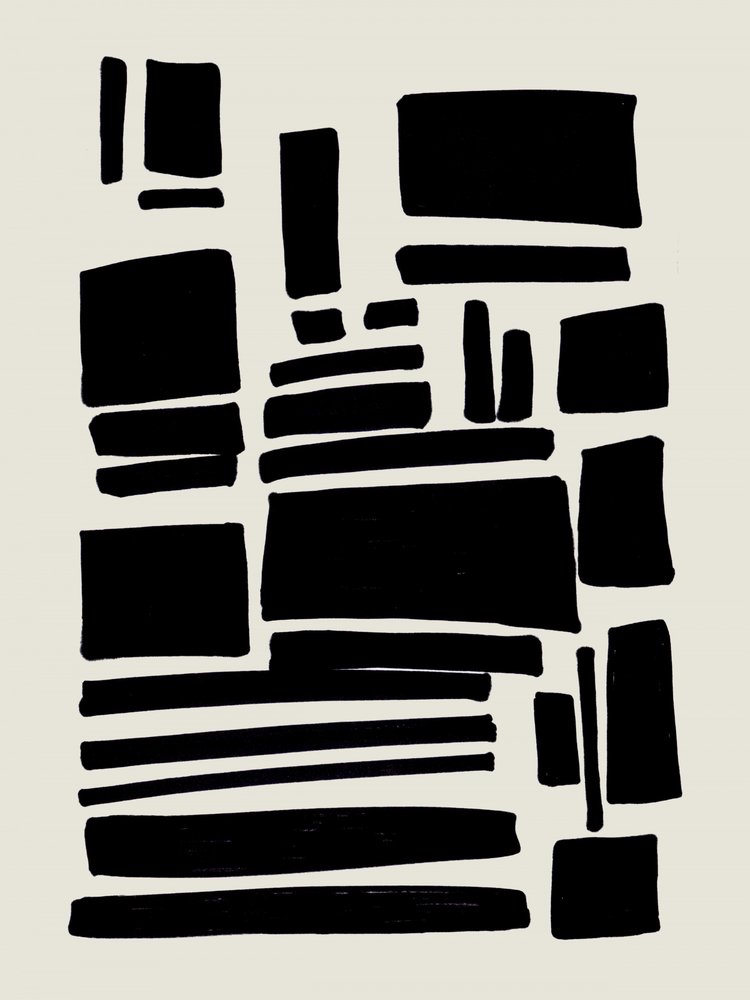 Formes abstraites noires - Ejaaz Haniff