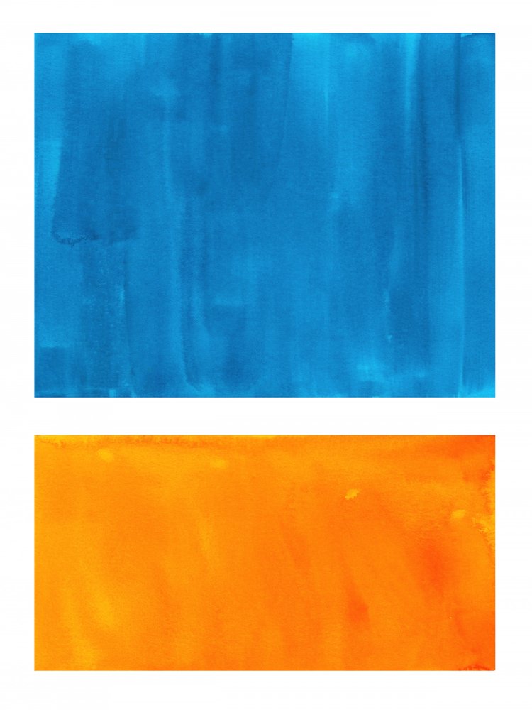 Bloc de couleur bleu-orange - Ejaaz Haniff