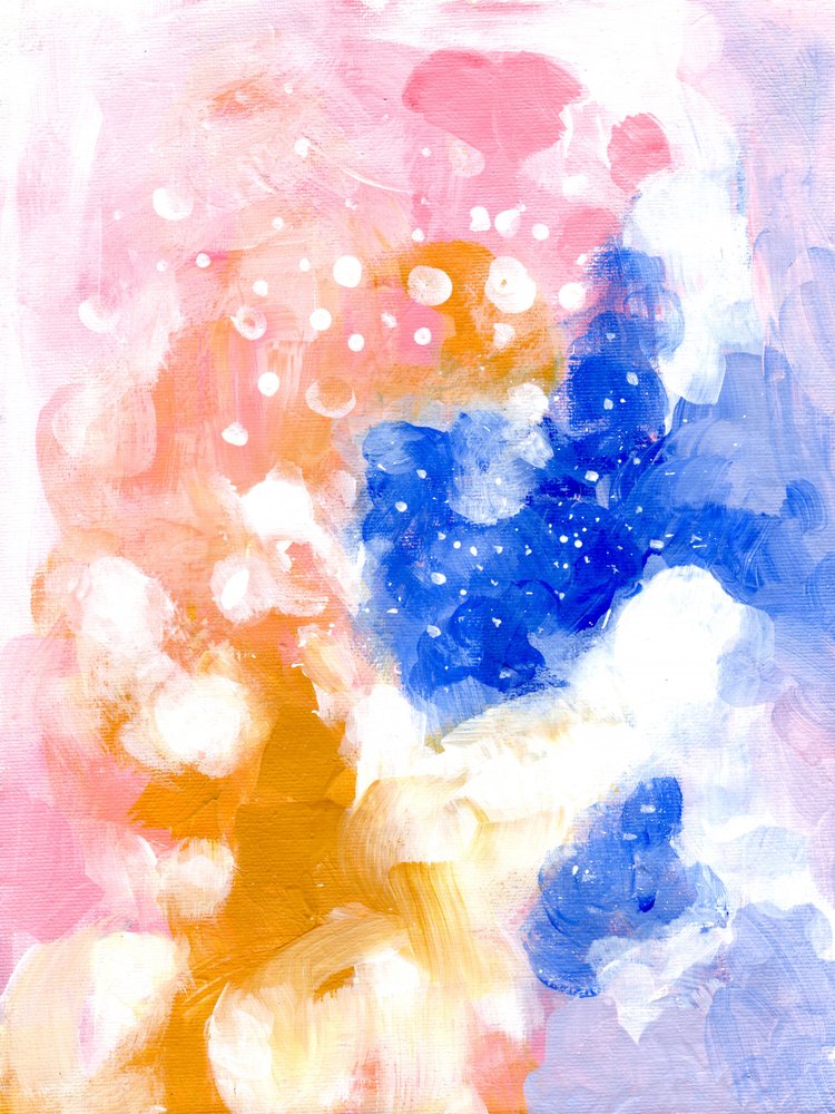 Abstrait rose et bleu de rêve - Ejaaz Haniff