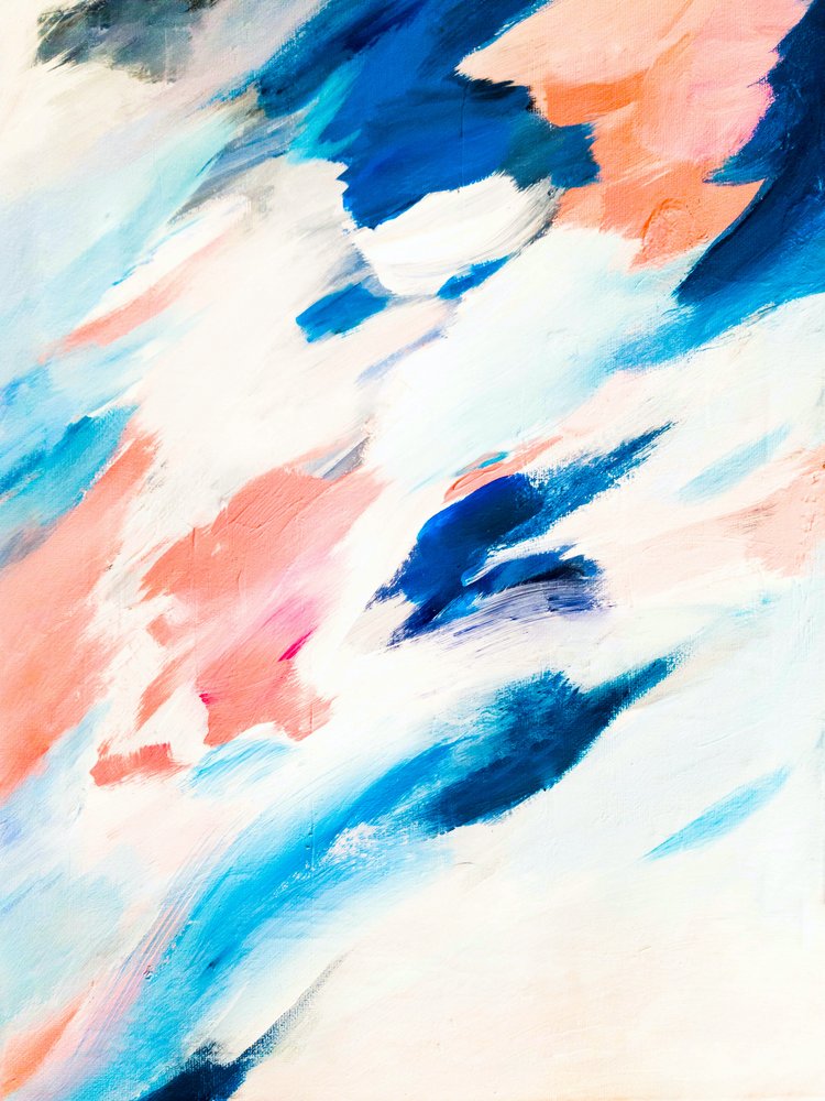 Abstrait bleu et rose dynamique - Ejaaz Haniff