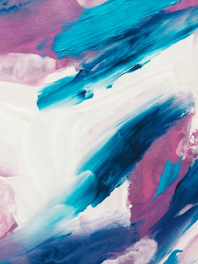 Abstrait bleu et rose dynamique - Ejaaz Haniff