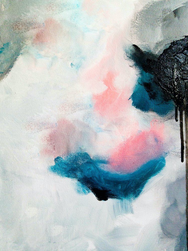 Abstrait rose fluide et bleu sarcelle - Ejaaz Haniff