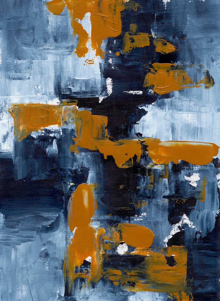 Indigo Orange - Abstrait - Ejaaz Haniff