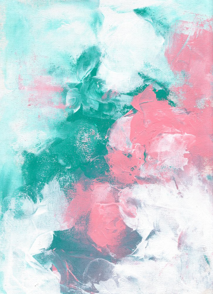 Flux abstrait rose-bleu sarcelle - Ejaaz Haniff