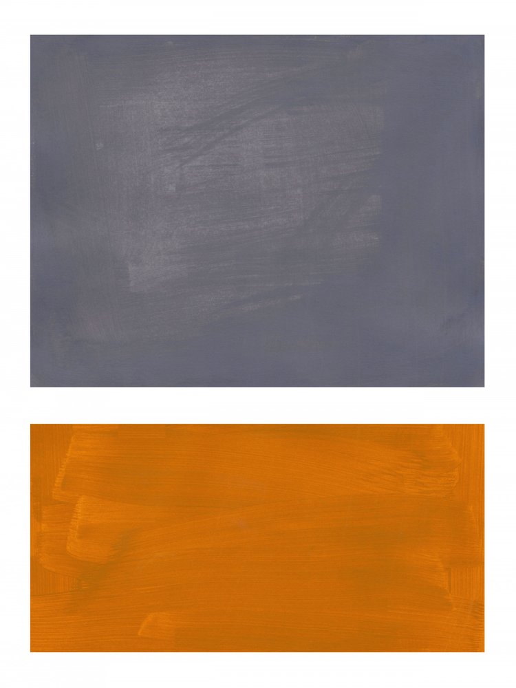 Gris texturé et orange - Ejaaz Haniff