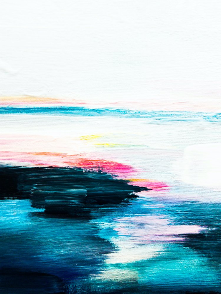 Paysage marin abstrait aux couleurs vives - Ejaaz Haniff