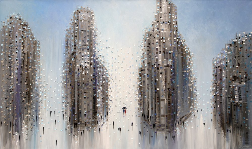 Promenade sous la pluie en ville - Ekaterina Ermilkina