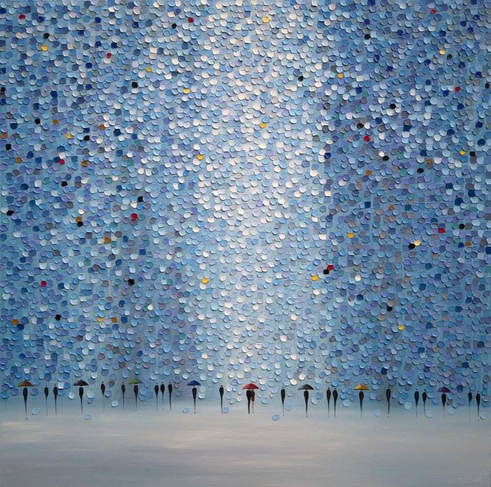 Des parapluies sous la pluie - Ekaterina Ermilkina