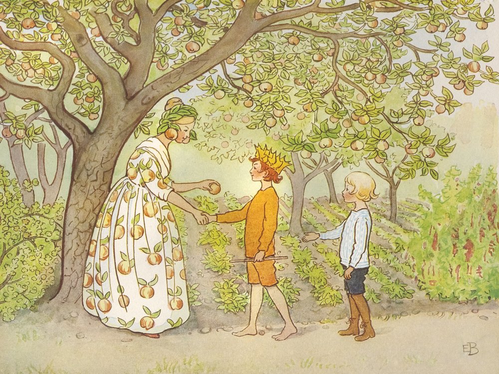 Lasse le Petit dans le jardin, 1923 00 - Elsa Beskow