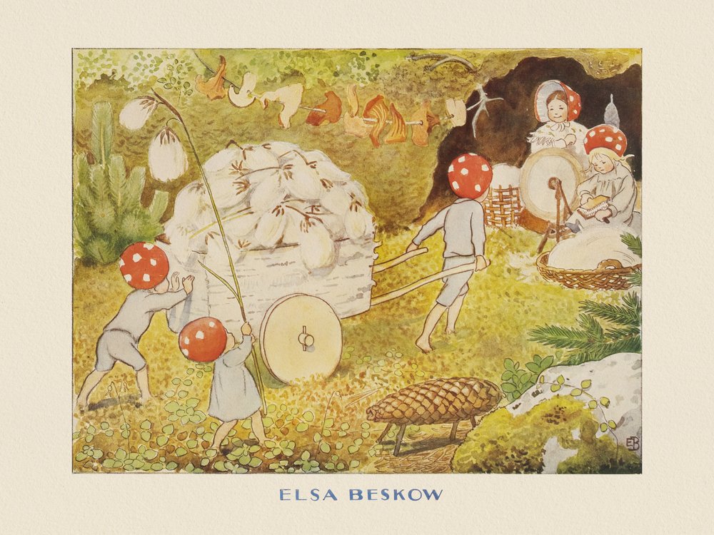 Les enfants du Père Noël Mushroom Kids Cotton - Elsa Beskow