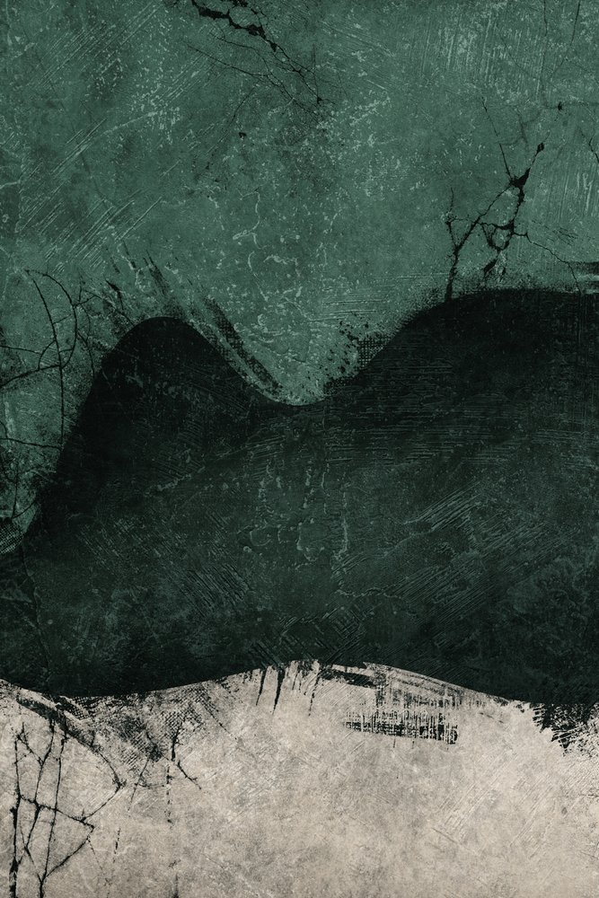 Paysage texturé « Moody Green » - Ema Paraschiv
