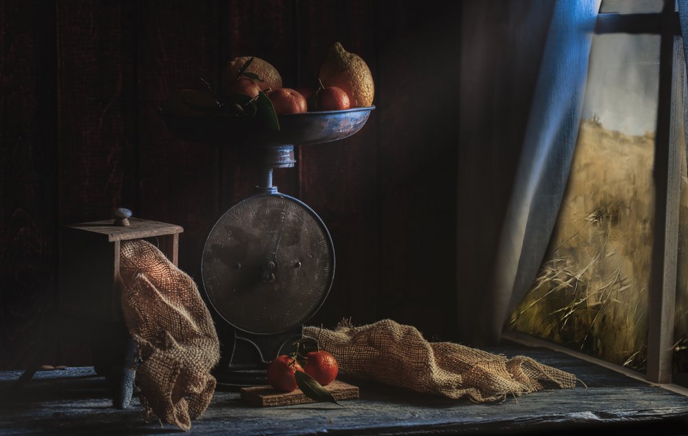 Nature morte « Récolte rustique » - Enrico Sottocorna