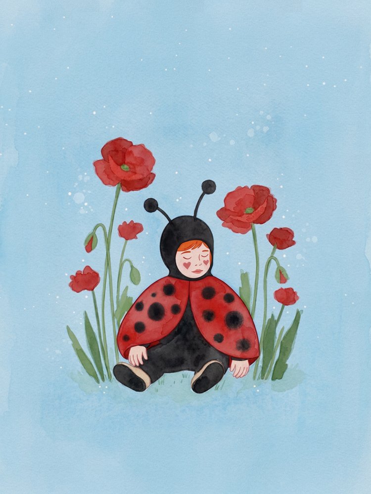 Bébé coccinelle endormie - Essa Van Reis