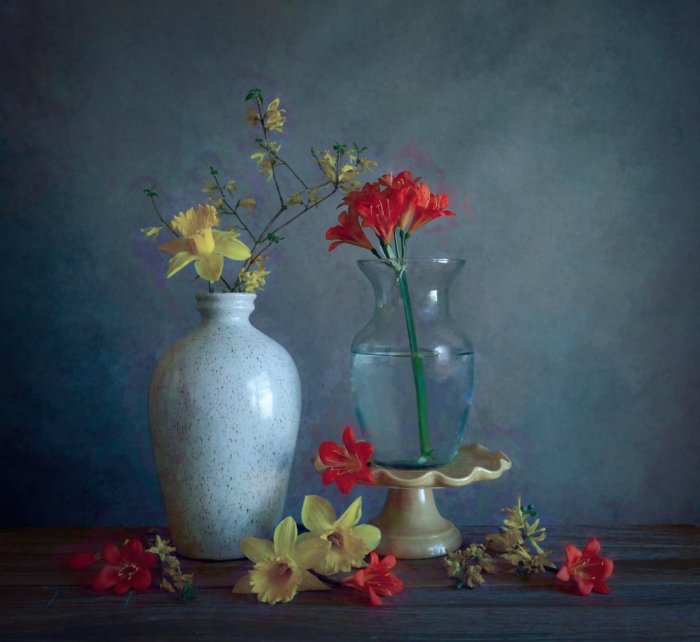 Vases aux fleurs printanières - Fangping Zhou