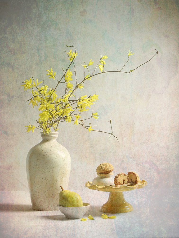 Les délices du forsythia jaune - Fangping Zhou