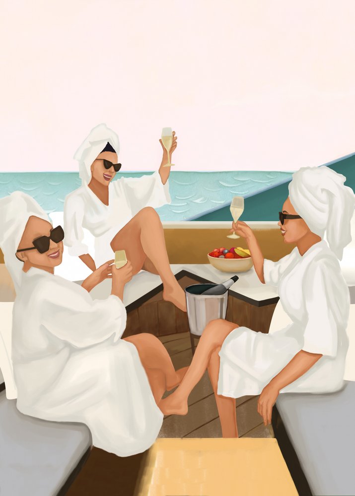Détente sur un yacht au bord de la mer - Flow Line