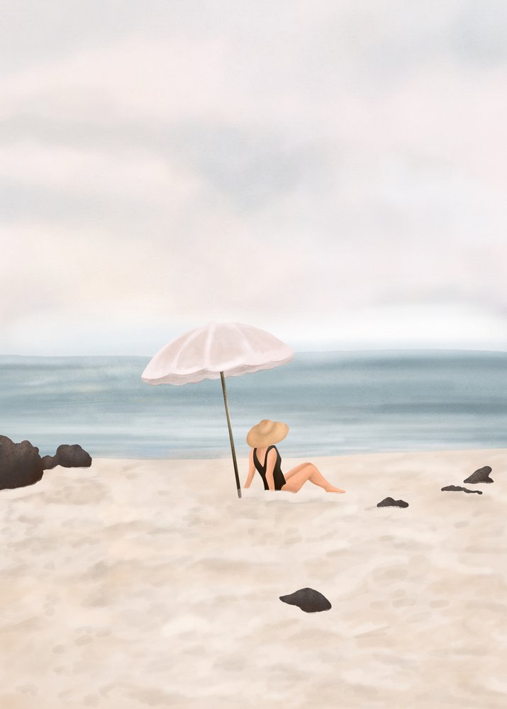 Une scène de plage sereine - Flow Line
