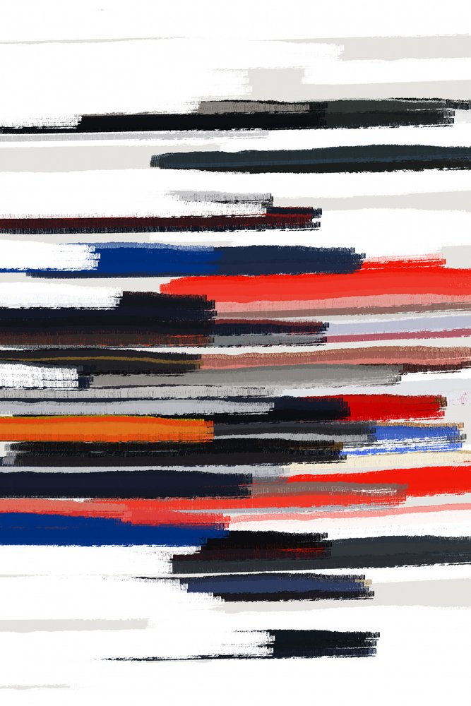 Coulées de pinceau éclatantes – Abstrait - Fun Qui