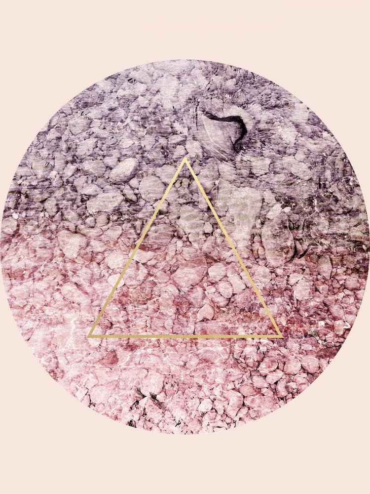 Triangle doré en pierre géométrique - Gemma Bardot