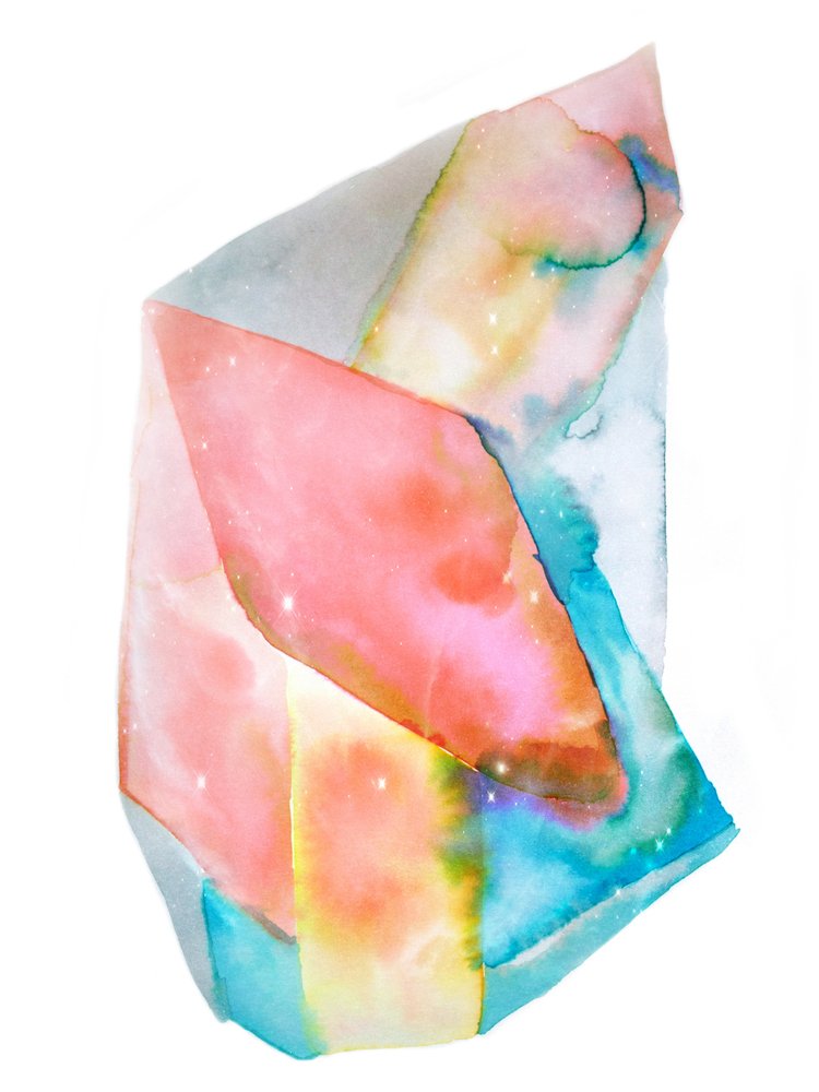 Aquarelle abstraite aux couleurs vives - Gemma Bardot