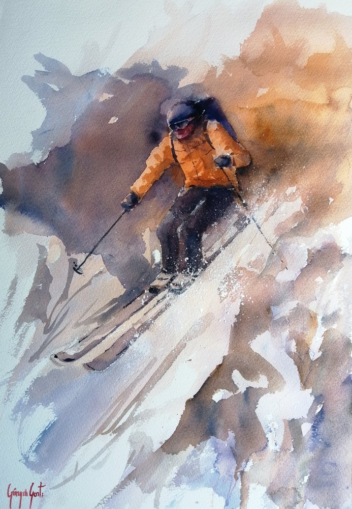 Descente de ski dynamique - Giorgio Gosti