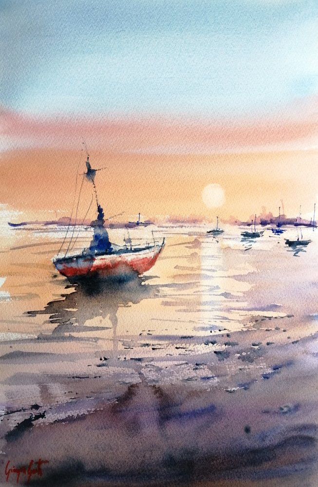 Le bateau « Golden Hour » - Giorgio Gosti