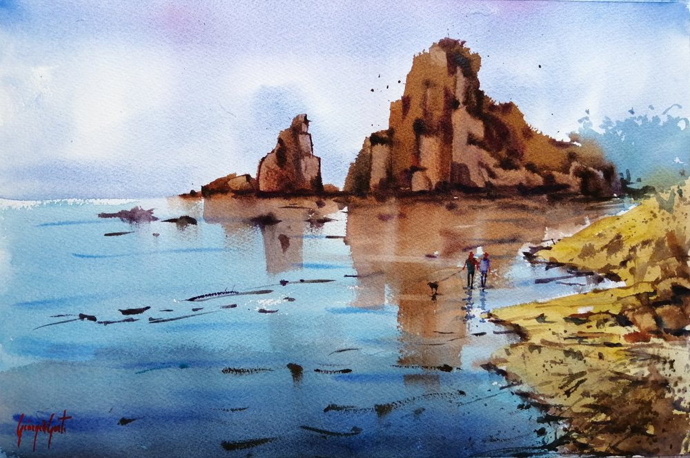 Reflets sur la côte rocheuse - Giorgio Gosti