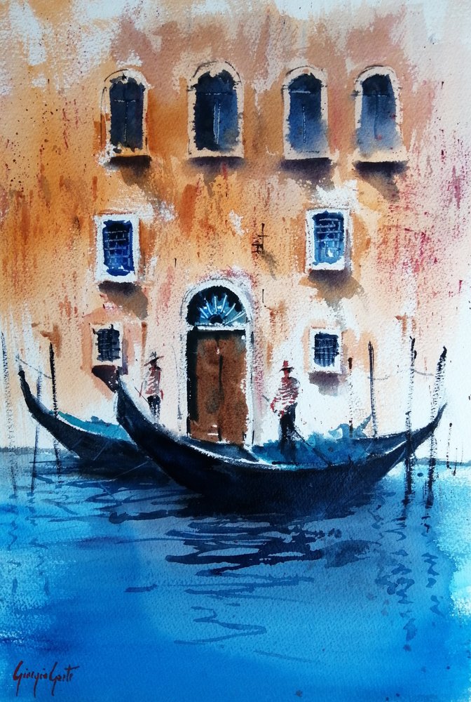 Les eaux de Venise et ses gondoles - Giorgio Gosti
