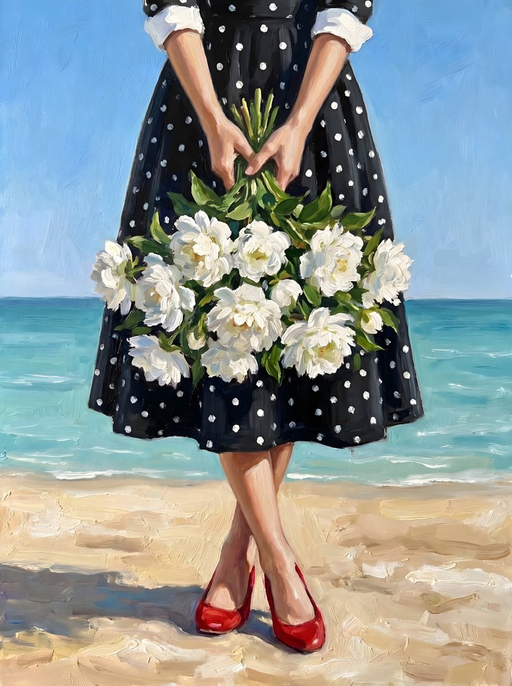 Une femme sur la plage - HUGO