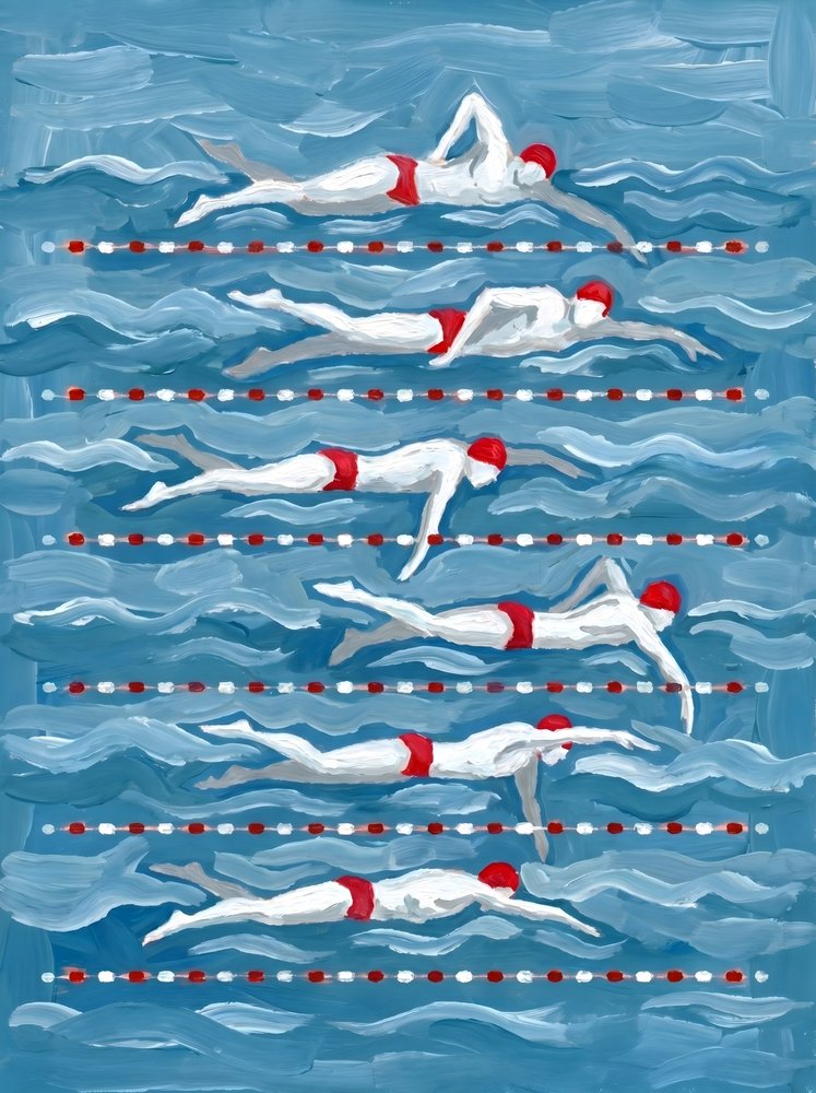 Nageurs en mouvement - HUGO