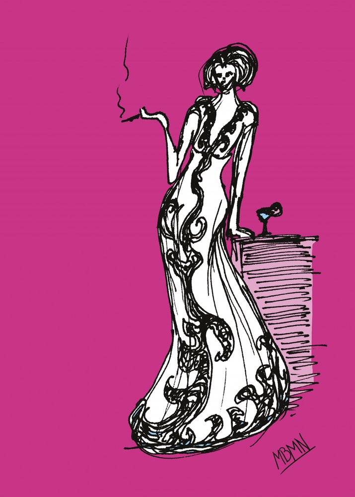 Une femme élégante en train de fumer - Ida Publishing