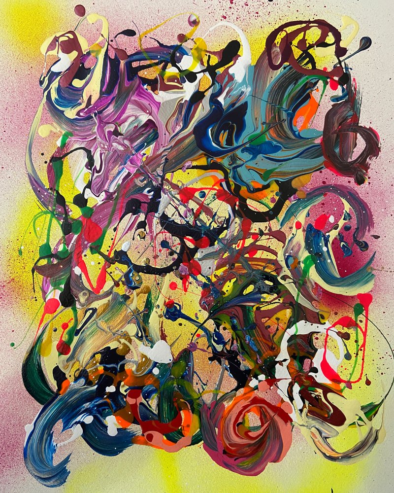 Tourbillons abstraits éclatants - Irene Chua