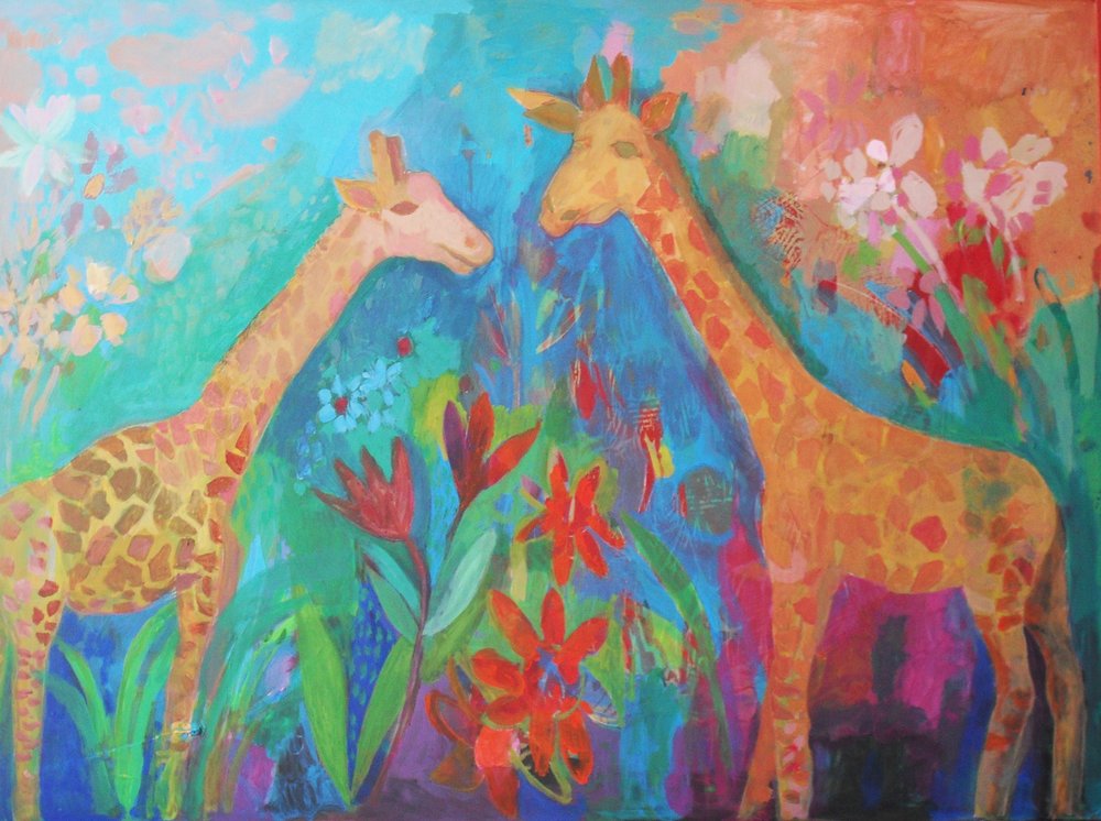 Des girafes de la jungle aux couleurs vives - Iria Fernandez