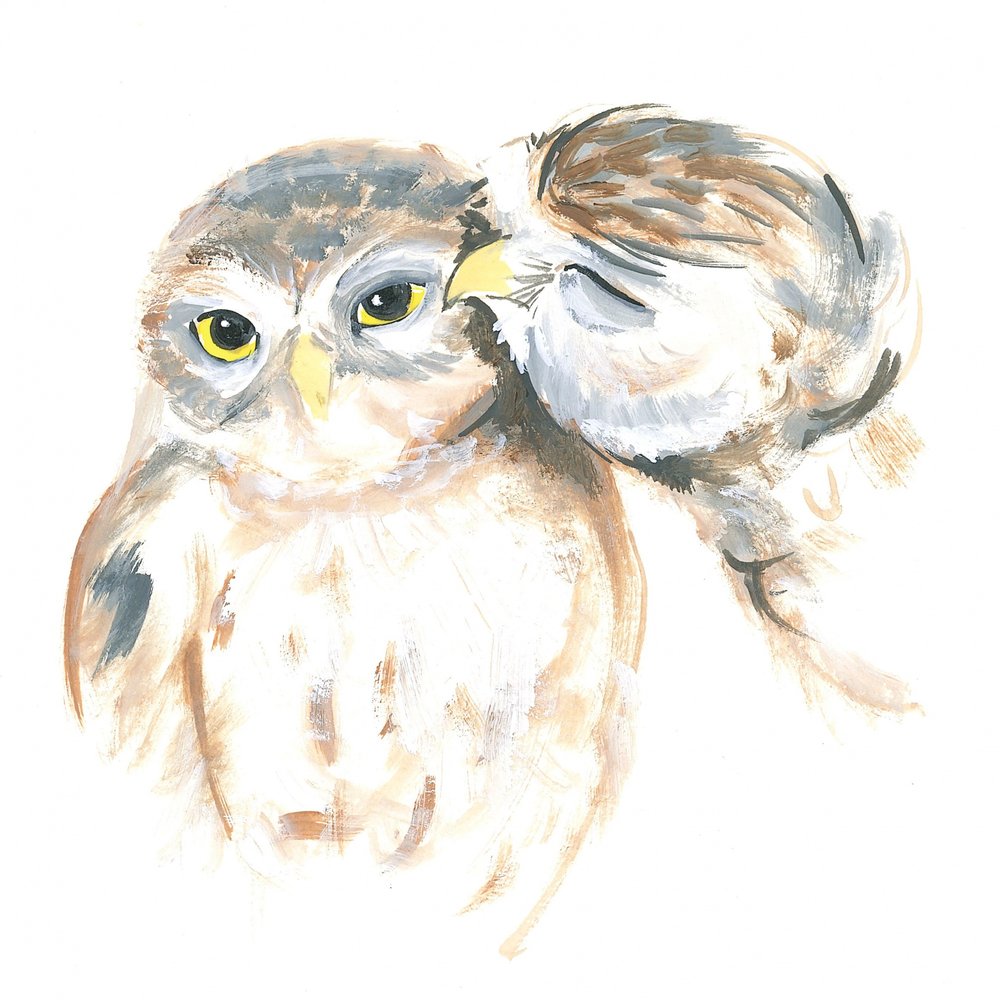 Hiboux affectueux - Isabelle Brent
