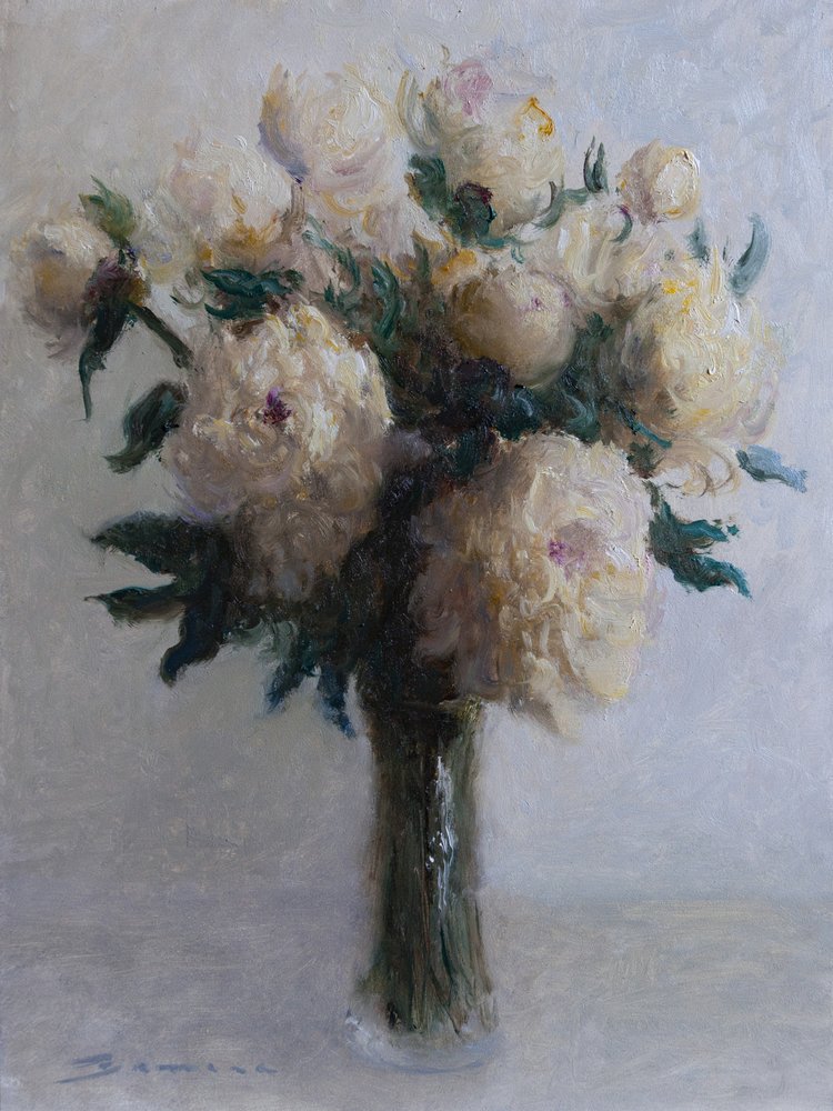 Bouquet de pivoines blanches - James Zamora