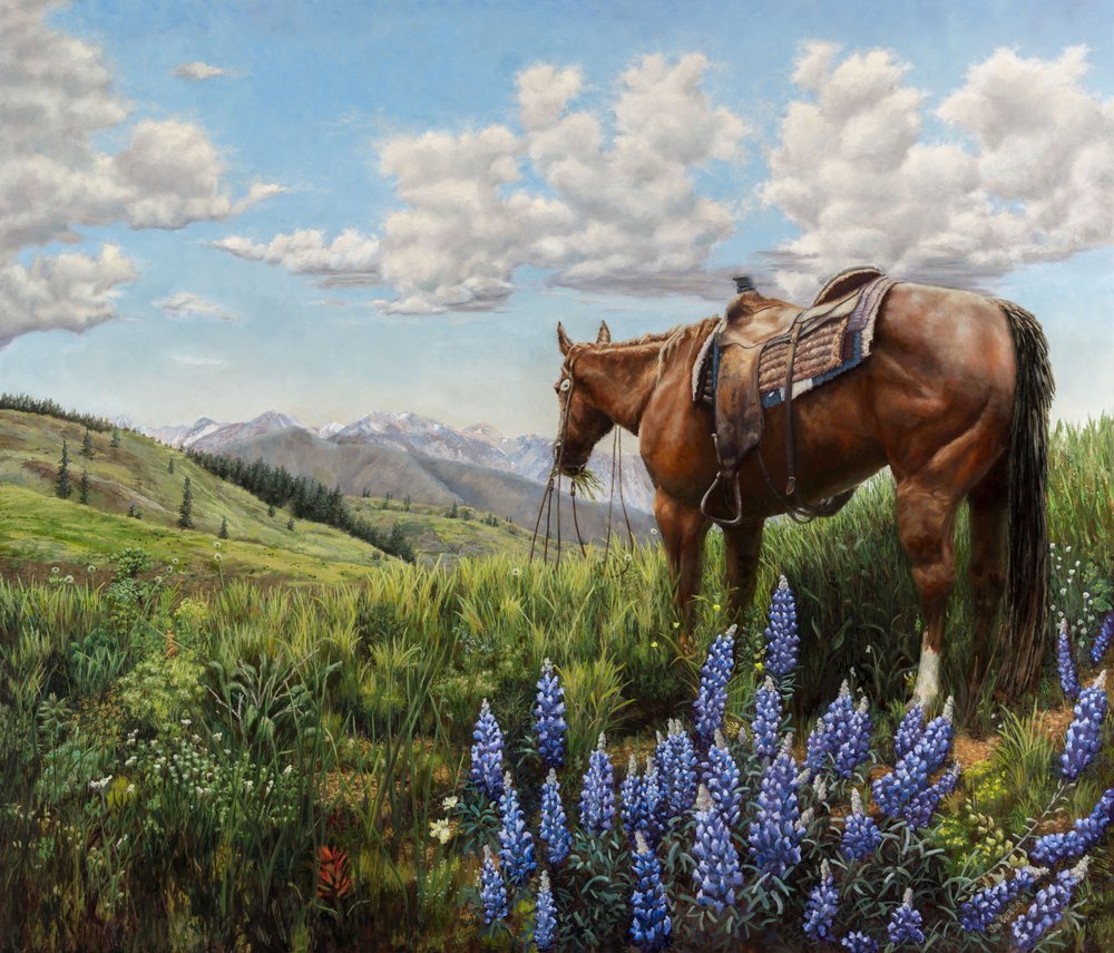 Cheval dans un alpage - Jan Clizer