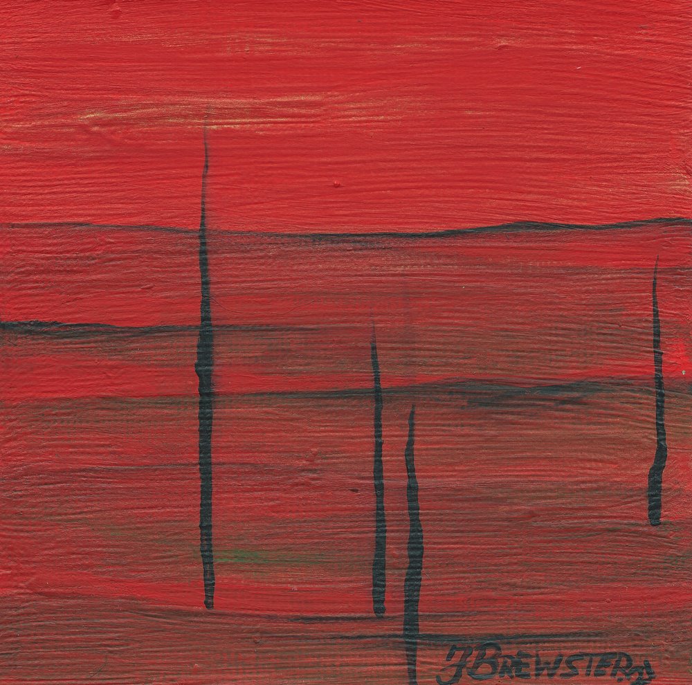 Paysage abstrait rouge - Janine Brewster