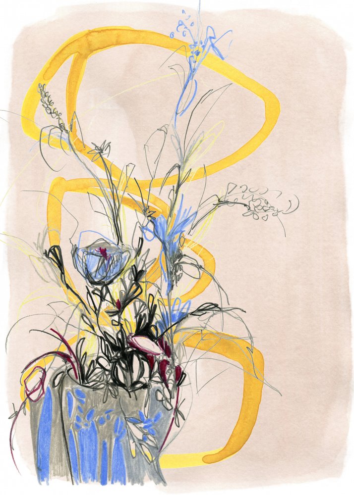 Esquisse florale abstraite - Jenja Braun