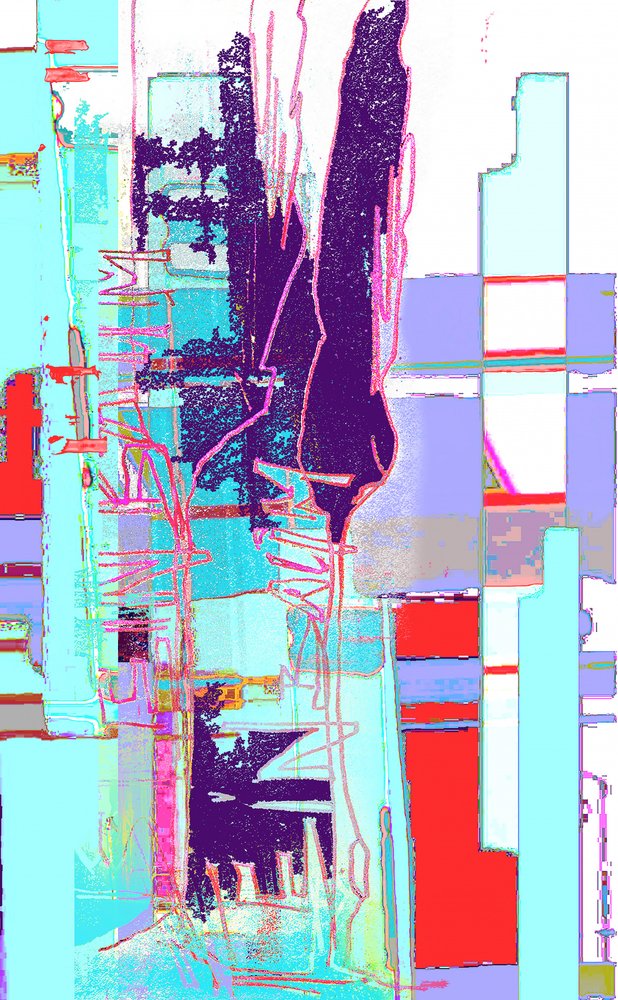 Paysage urbain abstrait et coloré - Jenja Braun