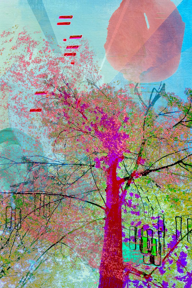 Arbre abstrait aux couleurs vives - Jenja Braun