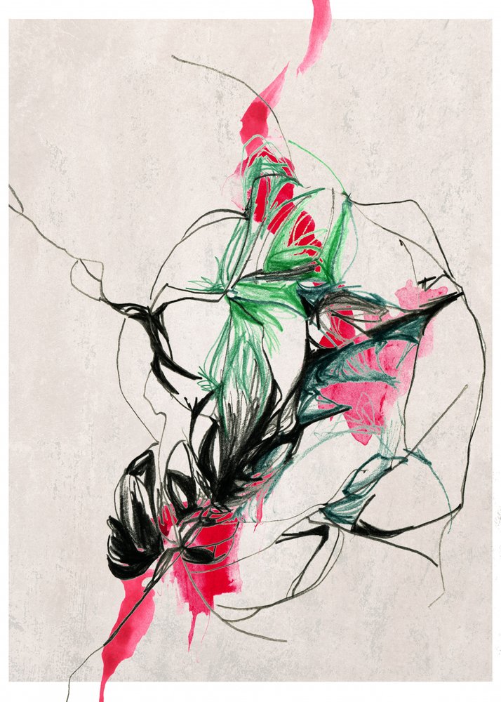 Abstrait botanique éclatant - Jenja Braun
